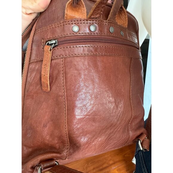 Brunette & Sparrow By Jack Georges Texas – Dark Brown Leather Backpack - Picture 9 of 9